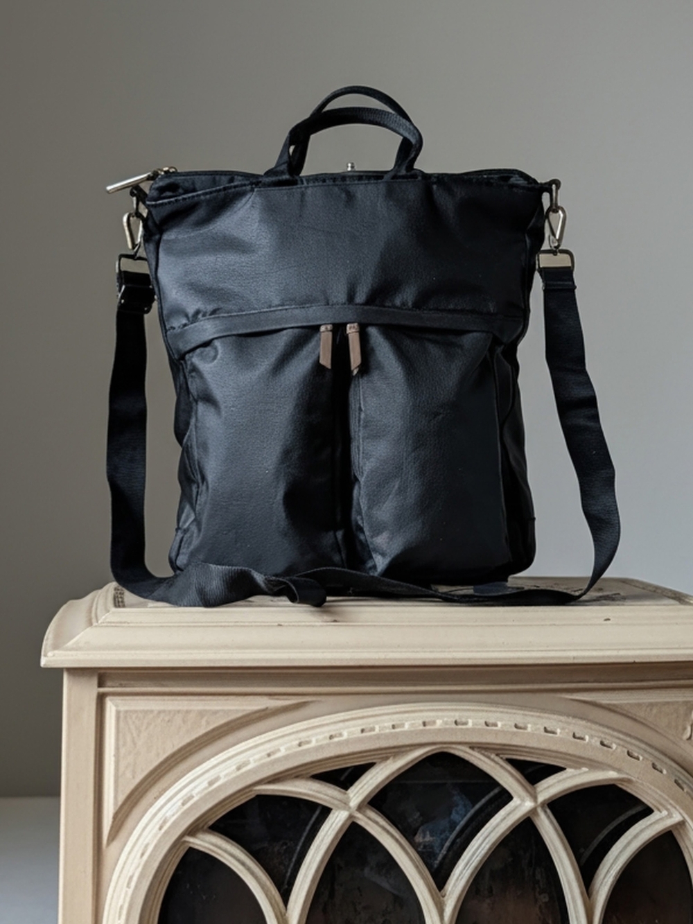 NWOT Goodfellow & Co 3-in-1 Nylon Convertible Commuter Backpack Tote Bag - Black
